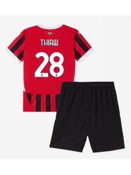 AC Milan Malick Thiaw #28 Dječji Domaci Dres kompleti 2024-25 Kratak Rukavima (+ kratke hlače)